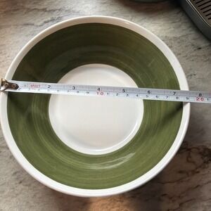 Vtg Westwood Fine IronStone 7.5" Serving Bowl Made In Japan Green Oven‎ Proof